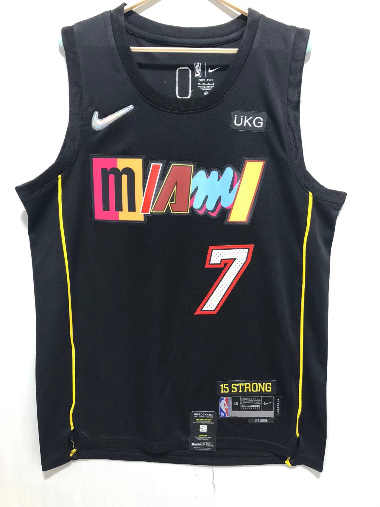 2022 Men Miami Heat #7 Lowry black city edition Nike NBA Jerseys->women nfl jersey->Women Jersey